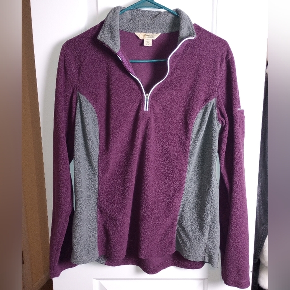 Gander Mountain Purple and Gray Fleece Jacket - Picture 1 of 5
